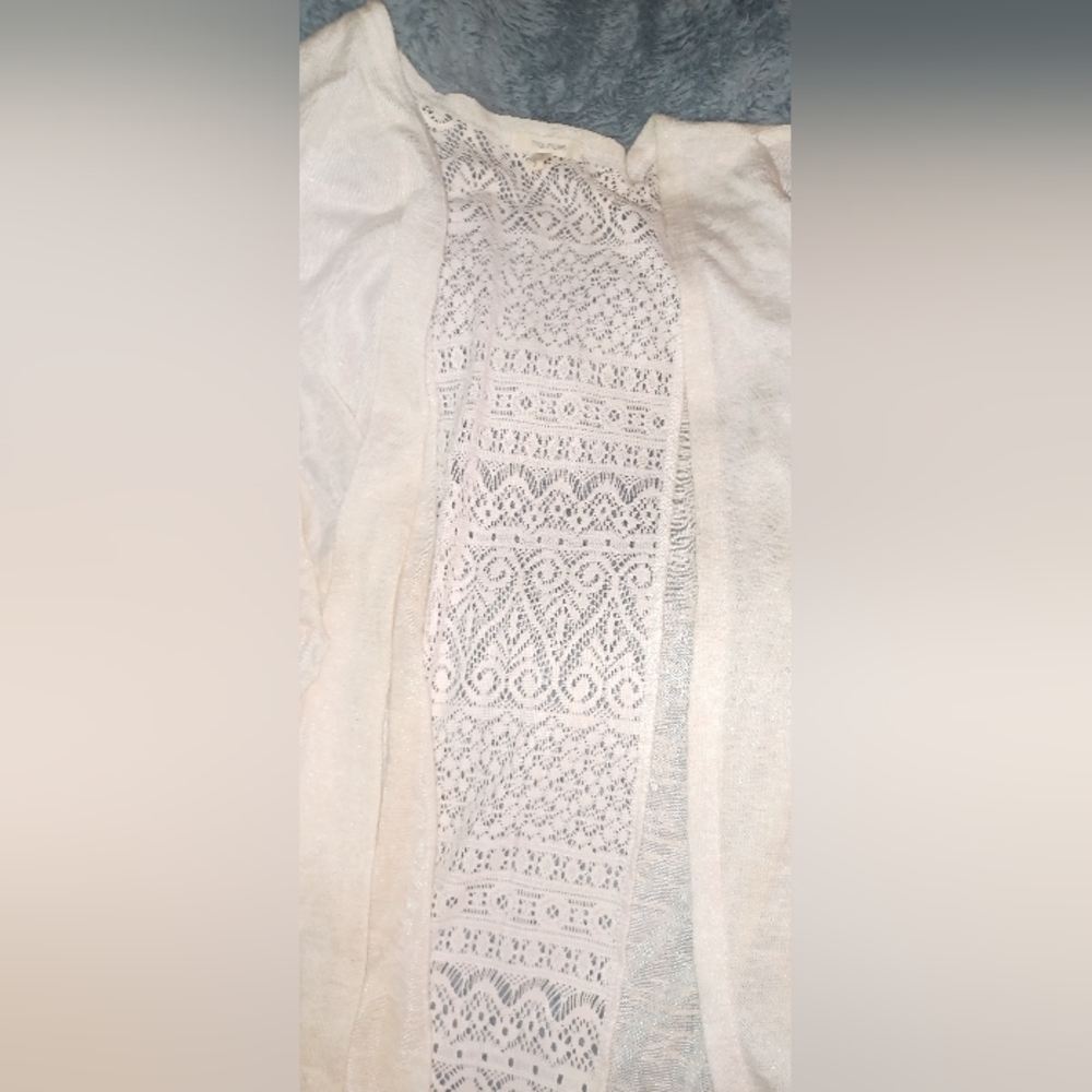 Cream Lace Cardigan